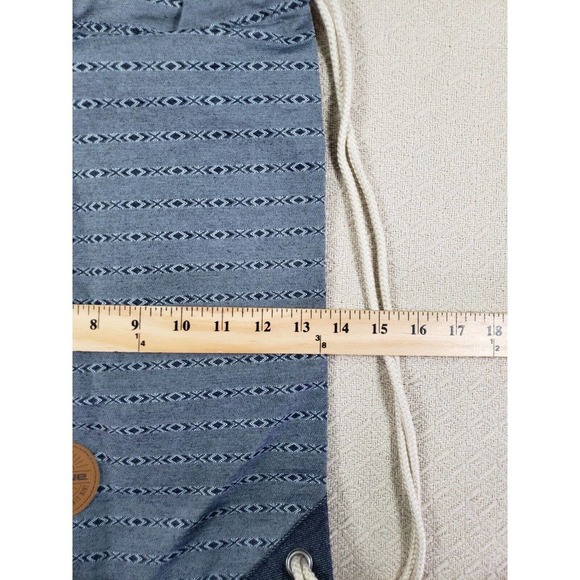 Dakine Bag Womens One Size Blue Canvas Drawstring Bonnie Paige Cinch Backpack - Picture 4 of 6